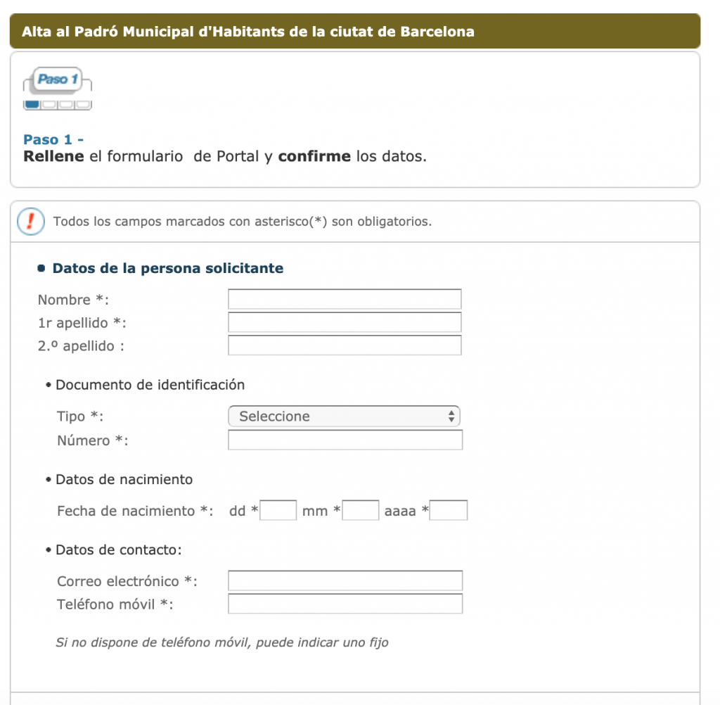 como empadronarse en Barcelona