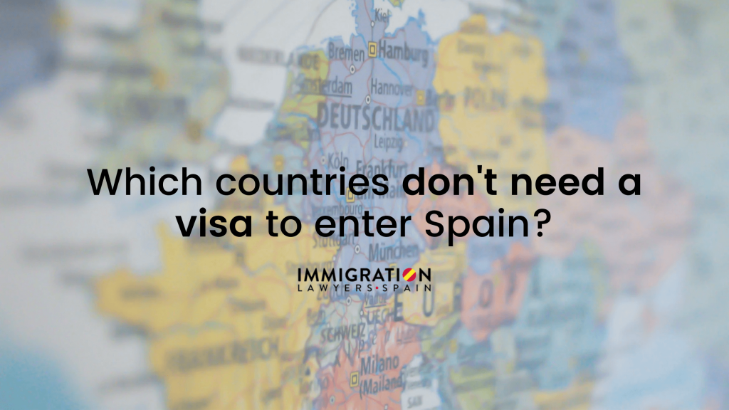 countries that don't need a visa to enter Spain