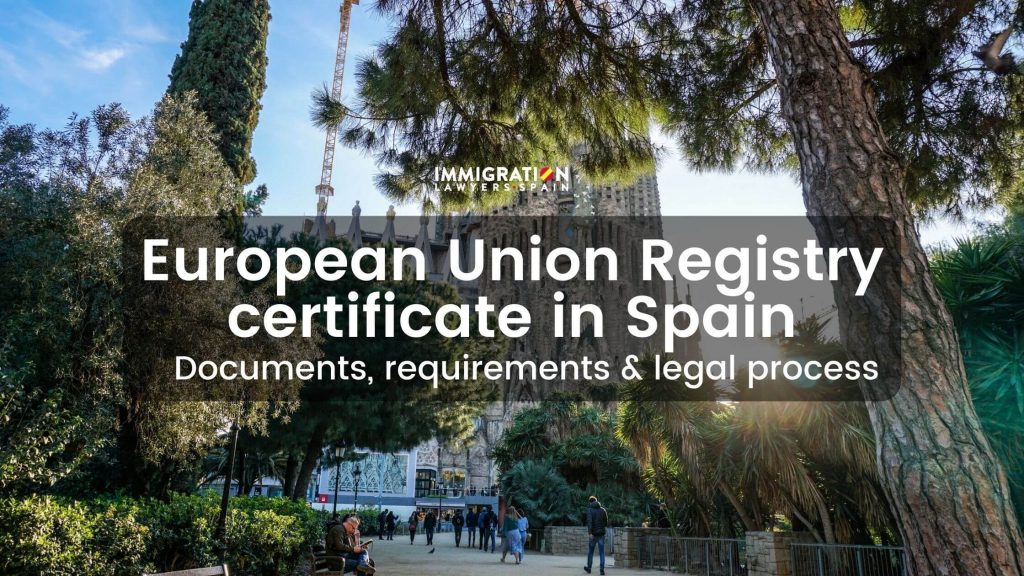 EU registry certificate in Spain
