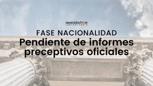 pendiente informes preceptivos oficiales