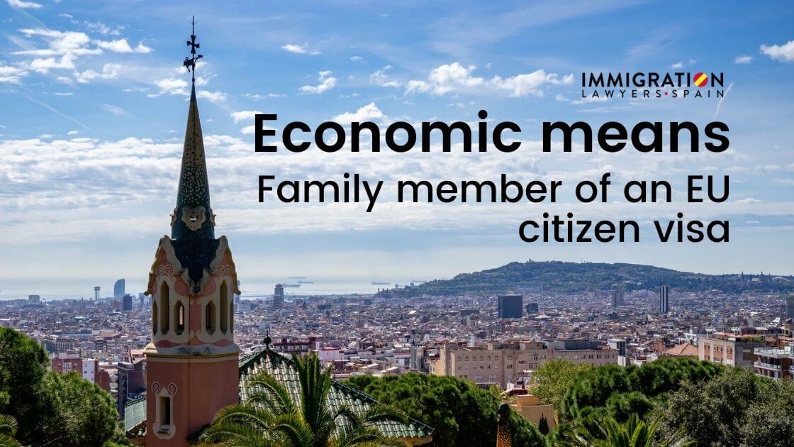 economic requirements for the family member of an EU citizen visa